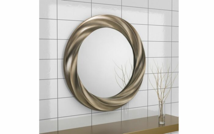 julian bowen Andante Round Mirror silver-17600