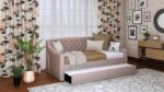 Flair Aurora Guest Daybed in Mink Fabric-17201