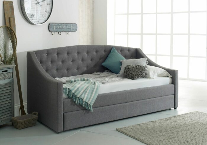 Flair Aurora Fabric Guest Daybed in Grey-17179
