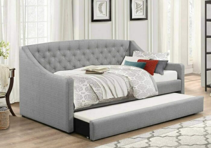 Flair Aurora Fabric Guest Daybed in Grey-17178
