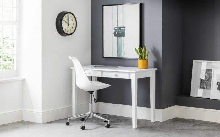 julian bowen Carrington Desk white Finish 2 Drawers-17748