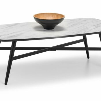 julian bowen Caruso Marble Effect Coffee Table white-0