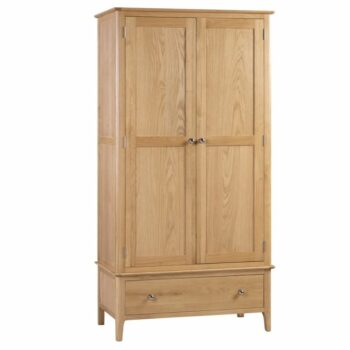 julian bowen Cotswold 2 Door 1 Drawer Wardrobe pine-0