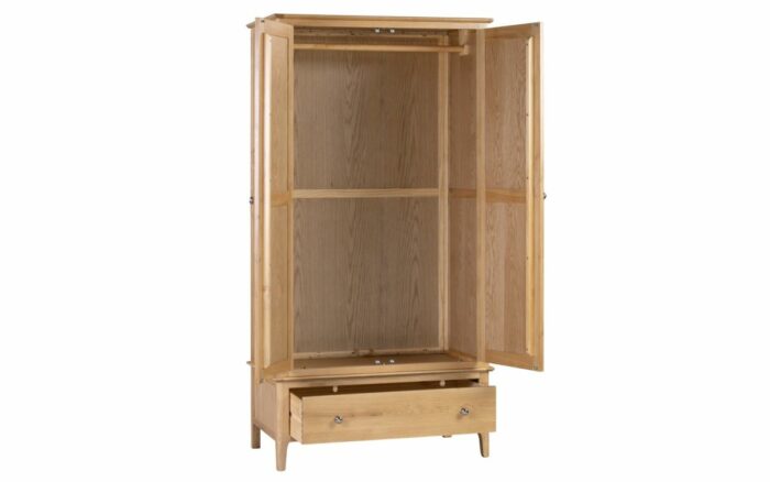 julian bowen Cotswold 2 Door 1 Drawer Wardrobe pine-17274