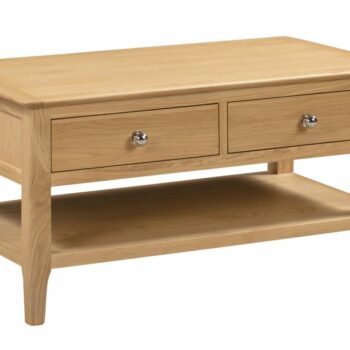 julian bowen Cotswold Coffee Table with 2 Drawers oak-0