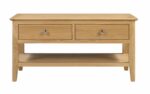 julian bowen Cotswold Coffee Table with 2 Drawers oak-17422