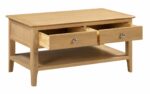julian bowen Cotswold Coffee Table with 2 Drawers oak-17425