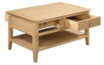julian bowen Cotswold Coffee Table with 2 Drawers oak-17423
