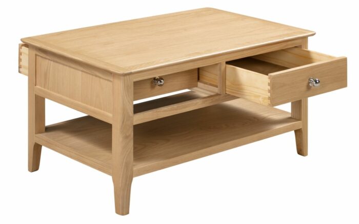 julian bowen Cotswold Coffee Table with 2 Drawers oak-17423