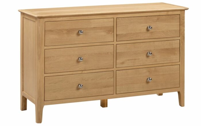 julian bowen Cotswold 6 Drawer Wide Chest pine-0