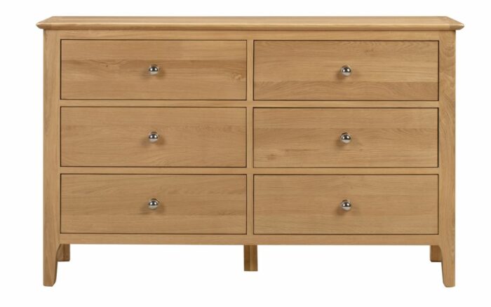 julian bowen Cotswold 6 Drawer Wide Chest pine-17265