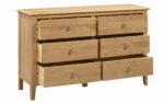 julian bowen Cotswold 6 Drawer Wide Chest pine-17264