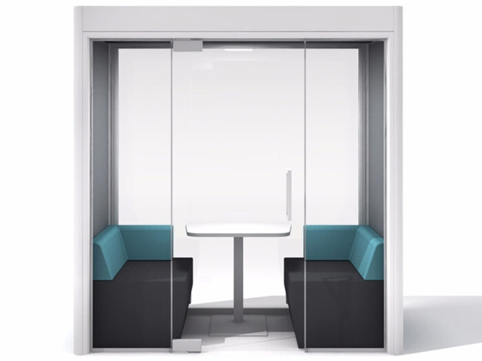 Frem Oasis Linear Duo 2 person Private meeting Booth with Optional Extras-0