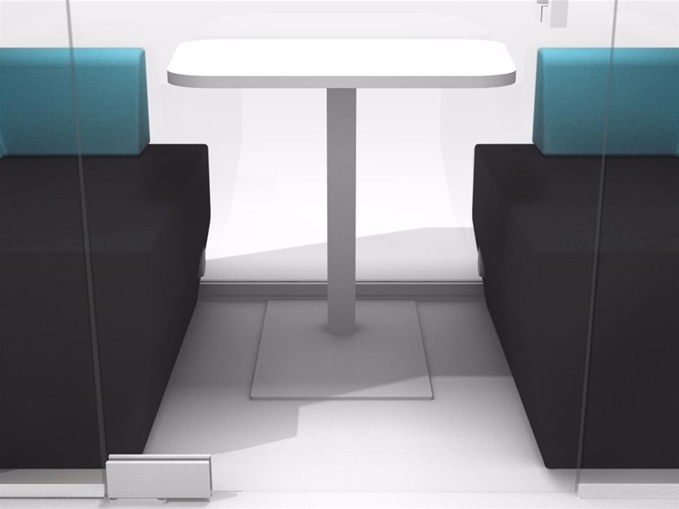 Frem Oasis Linear Team 4 person Private meeting Booth with Optional Extras-18319 Frem Oasis Linear Team 4 person Private meeting Booth with Optional Extras-18319