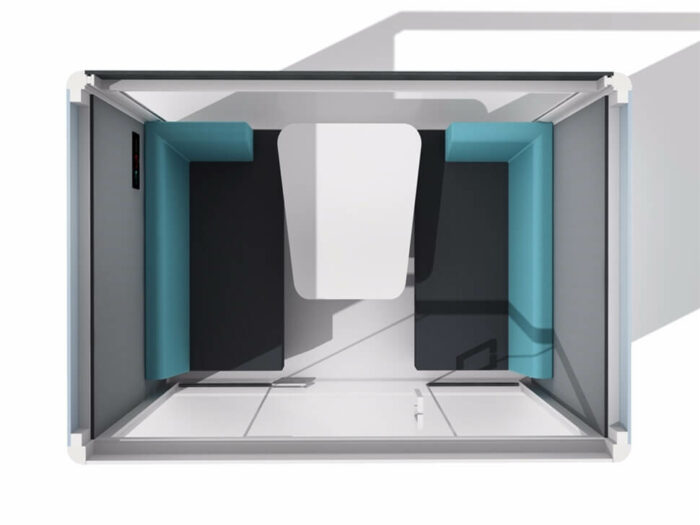 Frem Oasis Linear Team 4 person Private meeting Booth with Optional Extras-18321