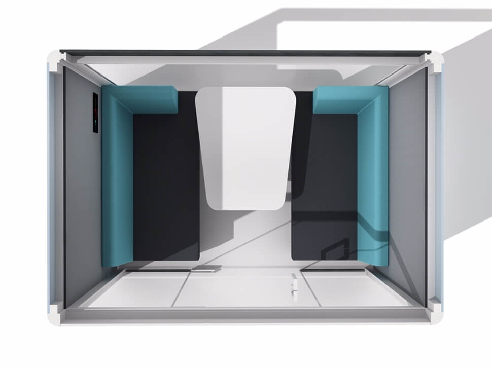 Frem Oasis Linear Team 4 person Private meeting Booth with Optional Extras-18321 Frem Oasis Linear Team 4 person Private meeting Booth with Optional Extras-18321