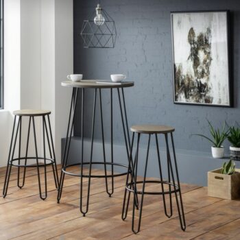 julian bowen Dalston Round Bar Table mocha elm-0