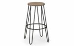 julian bowen Dalston Round Bar Stool mocha elm-0