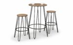 julian bowen Dalston Round Bar Stool mocha elm-17453