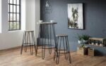 julian bowen Dalston Round Bar Stool mocha elm-17451