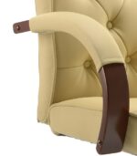 Dynamic Chesterfield Cream Leather Executive Chair with Arms-17962