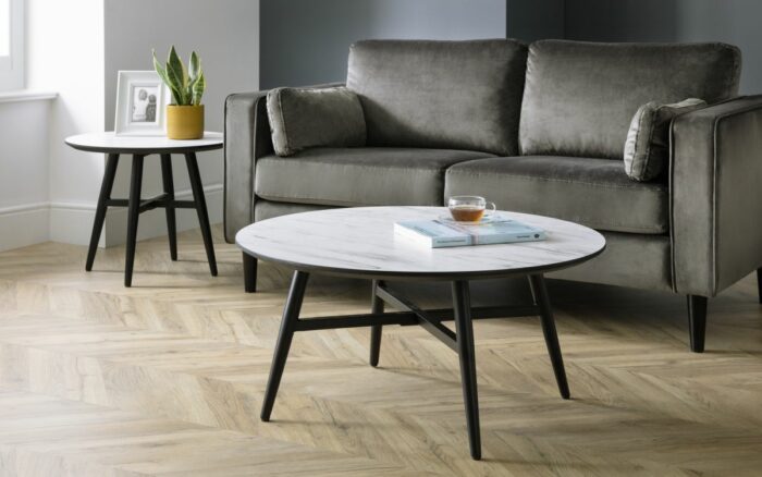 julian bowen Firenze Marble Effect Coffee Table white-17769