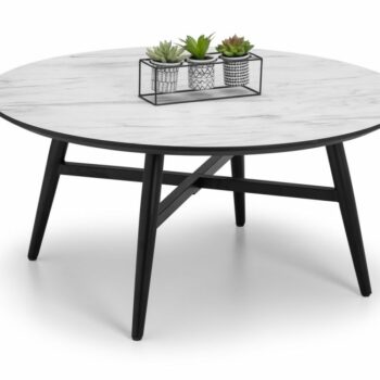 julian bowen Firenze Marble Effect Coffee Table white-0