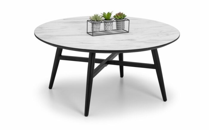 julian bowen Firenze Marble Effect Coffee Table white-0