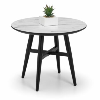 julian bowen Firenze Marble Effect Lamp Table white-0