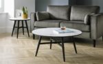 julian bowen Firenze Marble Effect Lamp Table white-17781