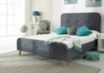 Flair Nordic Double Grey Linen Bed Frame-17102