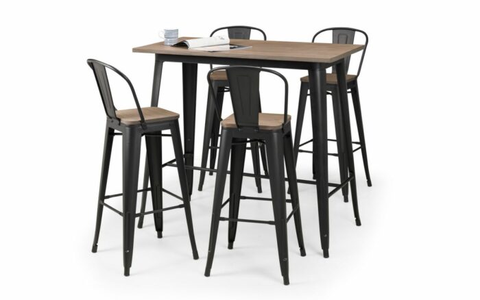 julian bowen Grafton Bar Table mocha elm-17460