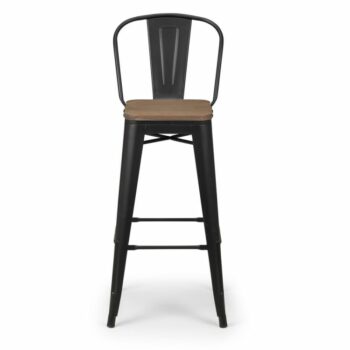 julian bowen Grafton Metal Bar Stool mocha elm-0