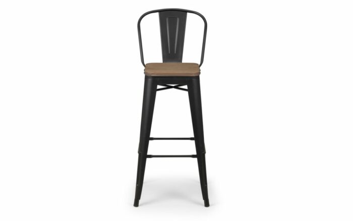 julian bowen Grafton Metal Bar Stool mocha elm-0