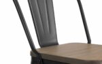 julian bowen Grafton Metal Bar Stool mocha elm-17469