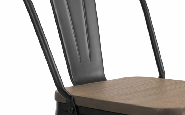 julian bowen Grafton Metal Bar Stool mocha elm-17469