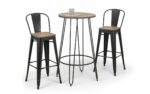 julian bowen Grafton Metal Bar Stool mocha elm-17466