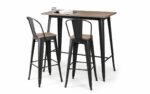 julian bowen Grafton Metal Bar Stool mocha elm-17468