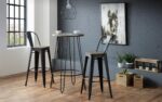 julian bowen Grafton Metal Bar Stool mocha elm-17470