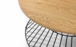 julian bowen Jersey Round Wire Coffee Table - Oak or walnut-17812