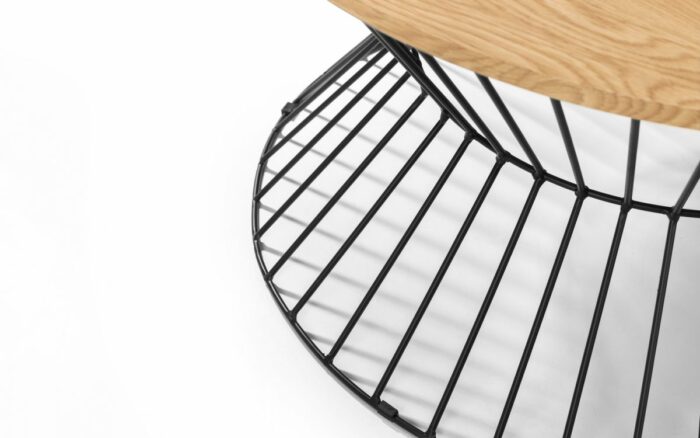 julian bowen Jersey Round Wire Coffee Table - Oak or walnut-17814