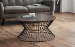 julian bowen Jersey Round Wire Coffee Table - Oak or walnut-17817