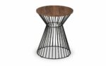 julian bowen Jersey Round Wire Lamp Table - Oak or walnut-17822