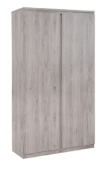 julian bowen Jupiter 2 Door Wardrobe - Grey Oak-0