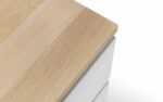 julian bowen Jupiter 2 Drawer Bedside - White/Oak-17286