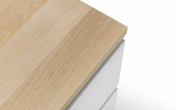 julian bowen Jupiter 2 Drawer Bedside - White/Oak-17286