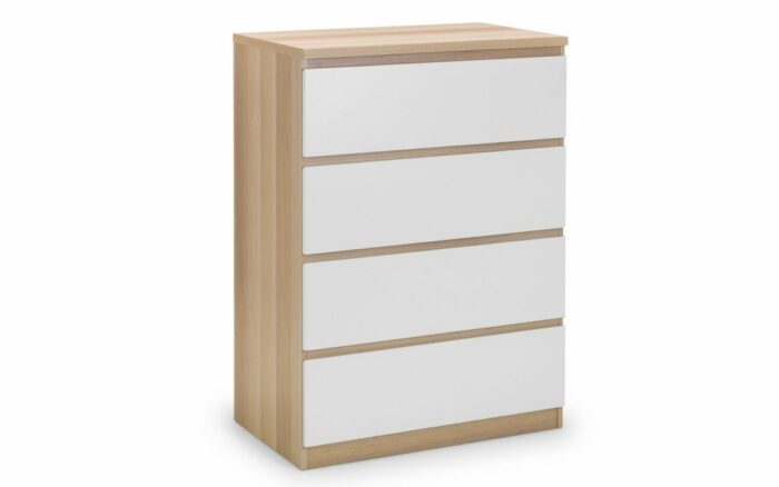 julian bowen Jupiter 4 Drawer Chest - White/Oak-0