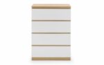 julian bowen Jupiter 4 Drawer Chest - White/Oak-17291
