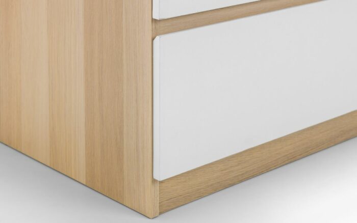 julian bowen Jupiter 4 Drawer Chest - White/Oak-17293