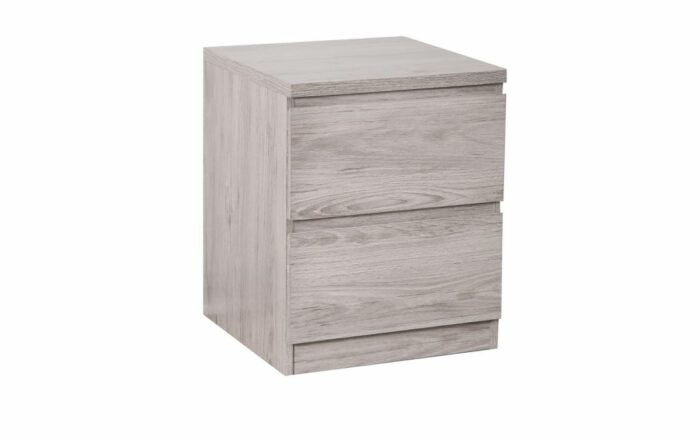 julian bowen Jupiter 2 Drawer Bedside - Grey Oak-0